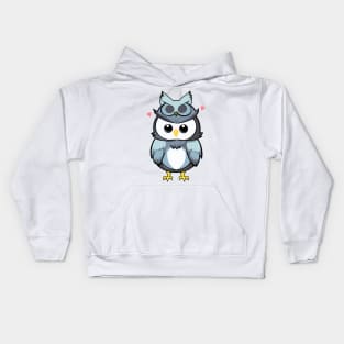 Kawaii Owl with owl costume Kids Hoodie